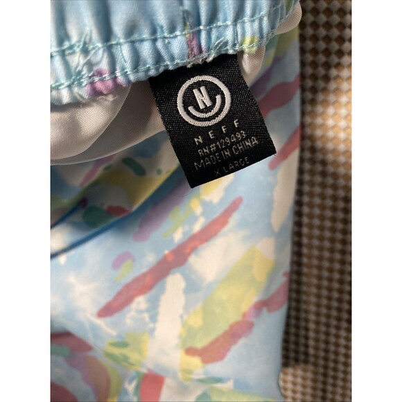 Neff Shorts Mens Size XL Swim Trunks Retro Pastel Tie Dye AOP‎ Rare - Picture 6 of 7